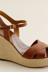 J.Crew Lila Leather Platform Wedges