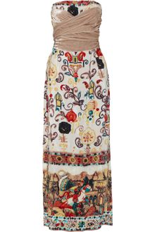 M Missoni Printed Silk Maxi Dress - Lyst