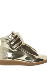 Maison Martin Margiela Gold Mirror High Top Sneakers