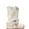 Maison Martin Margiela 25mm Vintaged Crust Leather Low Boots in Multicolor (white) - Lyst