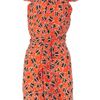 Miu Miu Printed Silk Crepe De Chine Dress in Red - Lyst