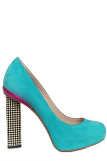 Nicholas Kirkwood 120mm Suede Checked Heel Pumps - Lyst