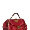 Nina Ricci Pleated Calfskin Top Handle in Purple (burgundy) - Lyst