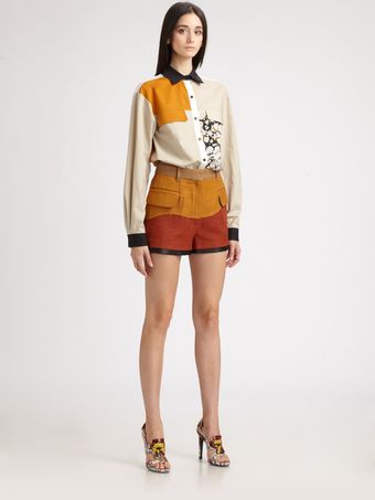 Proenza Schouler Cotton Patchwork Shirt - Lyst