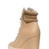See By Chloé 90mm Leather Sneaker Laced Wedges in Beige - Lyst