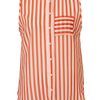Topshop Slit Back Stripe Shirt in Orange - Lyst
