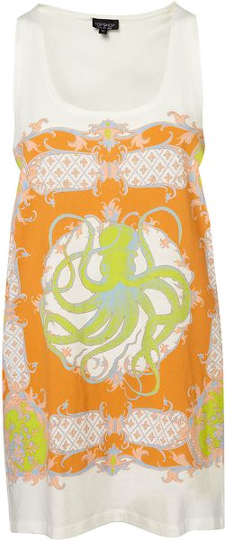 Topshop Octopus Scarf Vest - Lyst