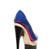 Versace 160mm Patent Open Toe Pumps in Blue - Lyst