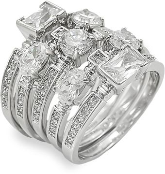 Ariella Collection Stacking Rings (Set of Five) - Lyst