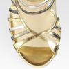 Jimmy Choo Virginia Metallic Leather Cage Sandals in Gold (multi) - Lyst