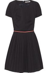 Bally Pleated Stretch Cotton-blend Dress