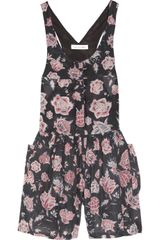 Etoile Isabel Marant Jim Printed Cotton and Silk-Glend Playsuit