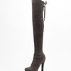 Gucci Alyona HighHeel OvertheKnee Boot in Gray - Lyst