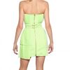 Versace Strapless 3d Jersey Dress in Green - Lyst