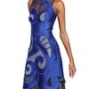 Viktor & Rolf Mesh Inserts & Techno Silk Duchess Dress in Blue (cobalt) - Lyst