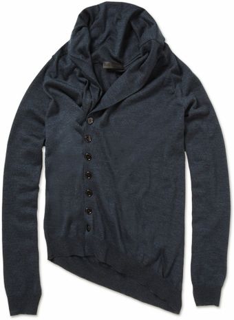  Asymmetric Buttoned Cardigan 