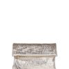 Anya Hindmarch Metallic Woven Silver Huxley Clutch in Silver - Lyst