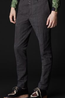 Burberry Prorsum Linen Blend Slim Trousers - Lyst
