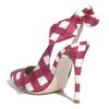 Miu Miu Check Print Slingback Pump in Purple (fuchsia) - Lyst