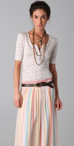 Torn By Ronny Kobo Gracie Henley Tee in White (ivory) - Lyst