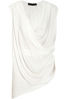 Alexander Wang Asymmetric Draped Twill Top - Lyst