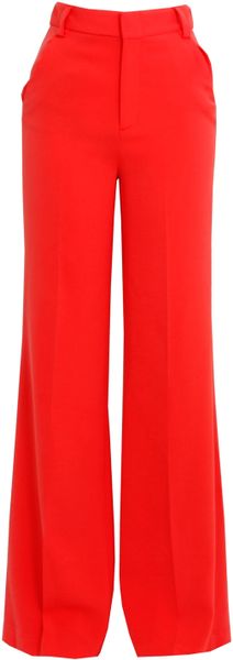 Alice + Olivia Coral High Waist Pant in Pink (coral) - Lyst