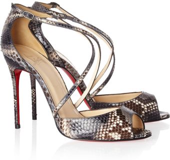 Christian Louboutin So F... 100 Python Sandals - Lyst