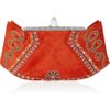 Christian Louboutin Loubis Angel Embroidered Suede Clutch in Red - Lyst
