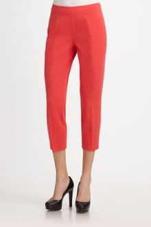 Elie Tahari Stretch Twill Cropped Pants - Lyst
