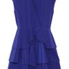 Miu Miu Tiered Silk Crepe De Chine Dress in Purple (blue) - Lyst