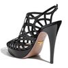 Prada Strappy Patent Leather Sandal in Black (black patent) - Lyst
