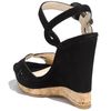Prada Baroque Wedge Sandal in Black (black suede) - Lyst