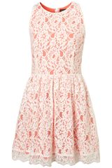 Topshop Lace Racer Cute Skirted Dress
