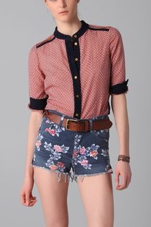 Tory Burch Mora Blouse with Crochet Back - Lyst