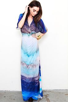 Twelfth Street by Cynthia Vincent Flutter Sleeve Maxi Dress - Lyst