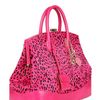 Desmo Sara Pony Print Leather Top Handle in Pink (fuchsia) - Lyst