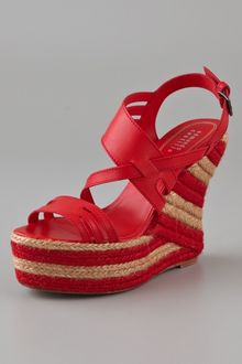 Edmundo Castillo Lipstick Espadrille Wedges - Lyst