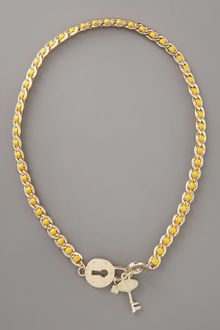 Fendi Lock & Key Necklace, Yellow - Lyst