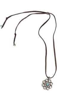 Lucky Brand Carved Flower Necklace - Lyst