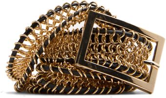 Mango Braided Metallic Belt - Lyst
