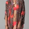 Mara Hoffman Long Chiffon Cocoon Cover Up in Pink (coral) - Lyst