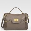 Miu Miu Cervo Turnlock Flap Satchel in Brown (clay) - Lyst