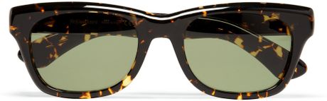 Yves Saint Laurent Square Framed Tortoiseshell Sunglasses in Brown for Men - Lyst