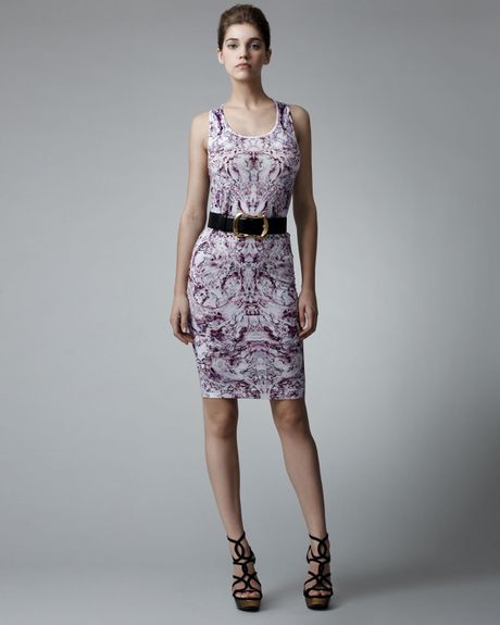Alexander Mcqueen Goldenbuckled Belt in Purple (lilac) - Lyst
