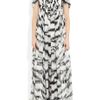 Alexander Mcqueen White Tiger Printed Silkchiffon Gown in Black (white) - Lyst