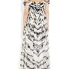 Alexander Mcqueen White Tiger Printed Silkchiffon Gown in Black (white) - Lyst