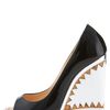 Christian Louboutin Miramar Patent & Metallic Wedge in Black - Lyst