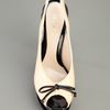Fendi PeepToe Pumps in Black (beige) - Lyst