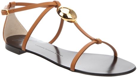 Giuseppe Zanotti Open Toe Sandal in Brown - Lyst