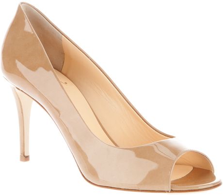 Giuseppe Zanotti Peep Toe Pump in Beige (nude) - Lyst